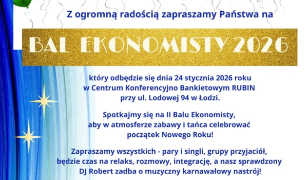 DRUGI ŁÓDZKI BAL EKONOMISTY 24.01.2026 r.